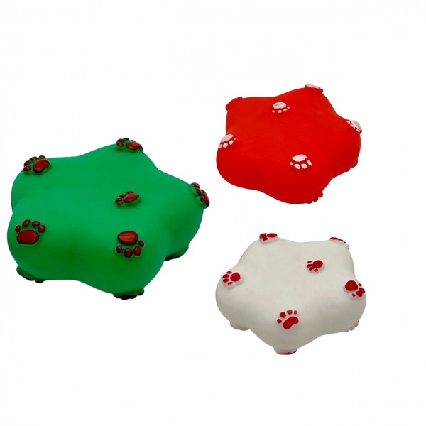 ΠΑΙΧΝΙΔΙ ΣΚΥΛΟΥ ΜΕ ΗΧΟΥ ΑΣΤΕΡΙ ΜΕ ΠΑΤΟΥΣΕΣ ΣΕ 3 ΧΡΩΜΑΤΑ 8CM